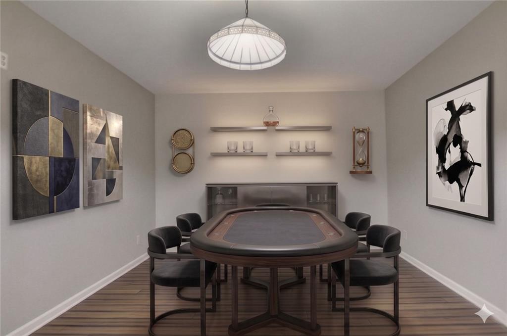 855 Autumn Close Alpharetta, GA 30004 - Photo 105 of 154 a view of a dining room with furniture and wooden floor