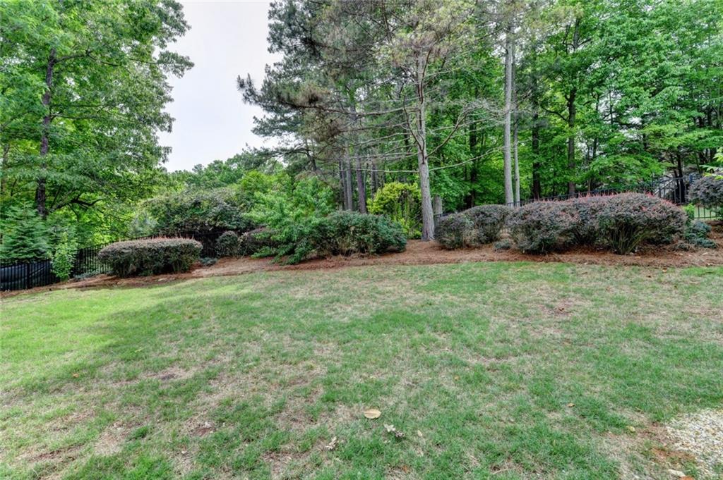 855 Autumn Close Alpharetta, GA 30004 - Photo 119 of 154 a view of a backyard with potted plants and large trees