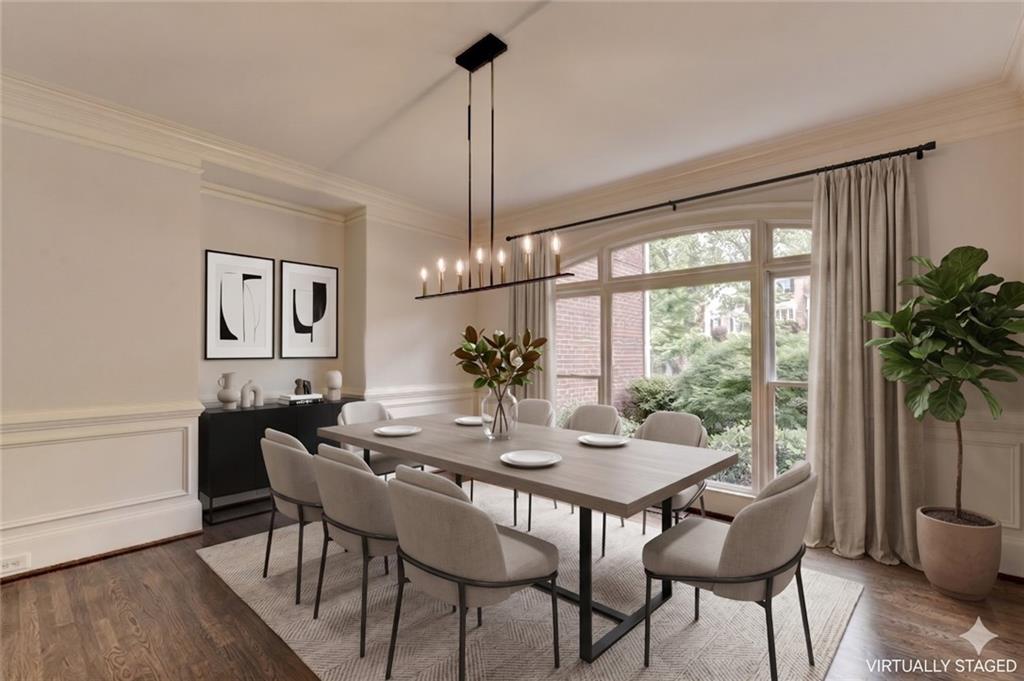 855 Autumn Close Alpharetta, GA 30004 - Photo 12 of 154 a view of a dining room with furniture window and wooden floor