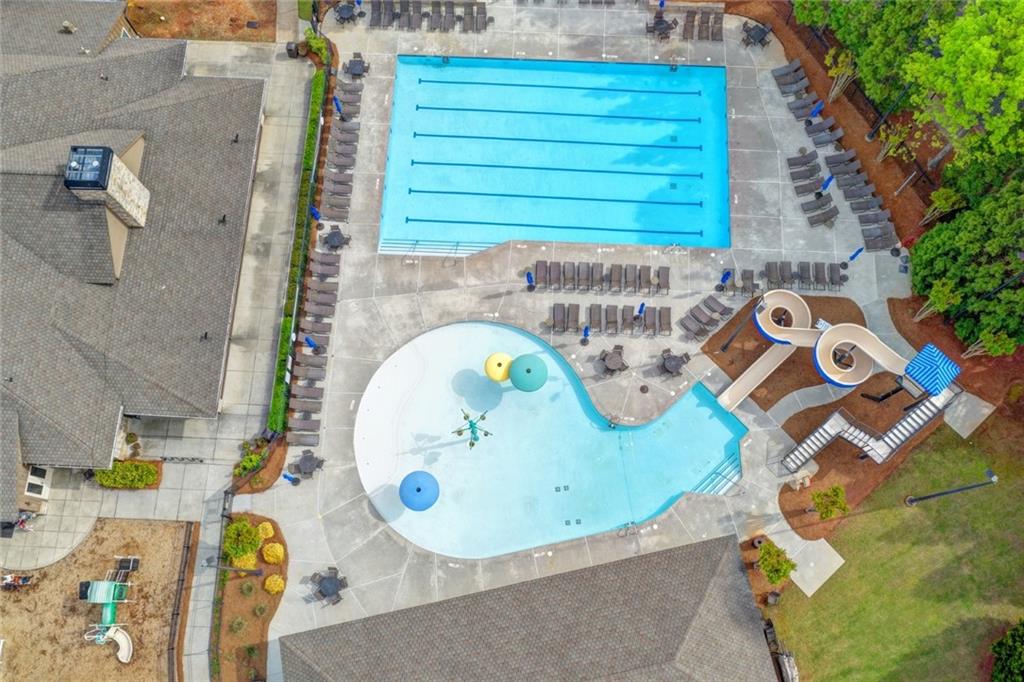 855 Autumn Close Alpharetta, GA 30004 - Photo 148 of 154 an aerial view of a house with a swimming pool