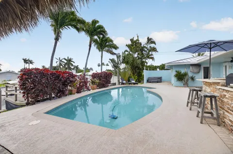a view of a terrace with furniture