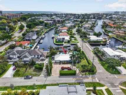 an aerial view of multiple house