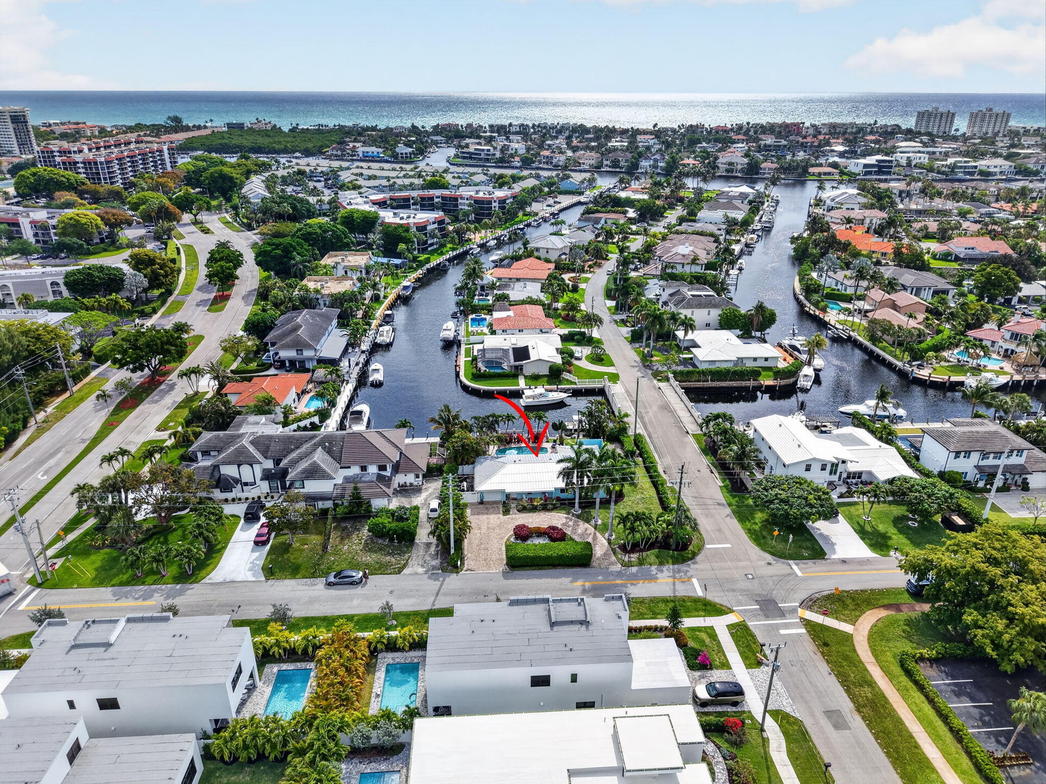 5800 Northeast 7th Avenue Boca Raton, FL 33487 - Photo 48 of 61 an aerial view of residential houses with outdoor space