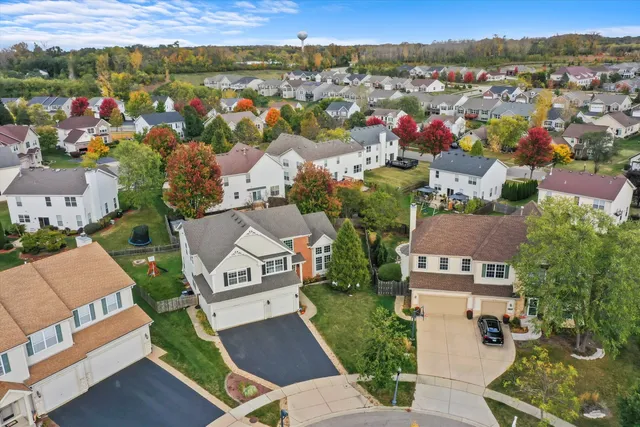 an aerial view of multiple house