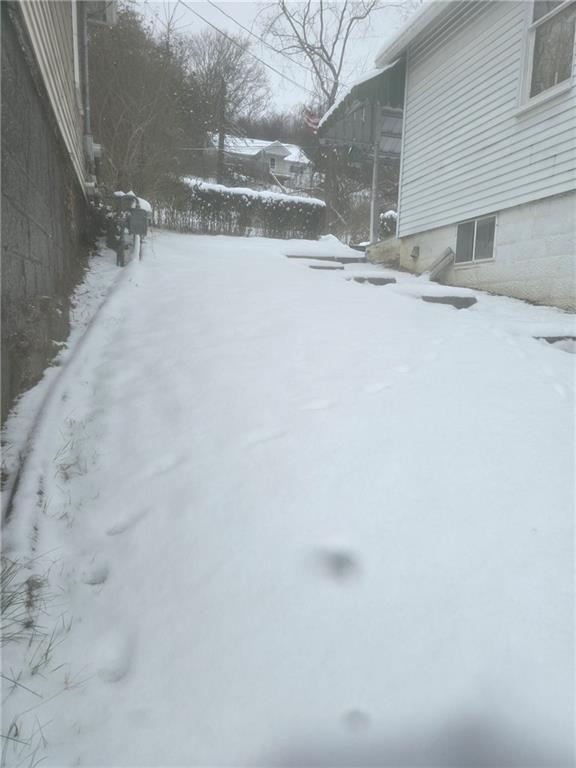 70 South Street Fredericktown, PA 15333 - Photo 20 of 24 a view of a yard with snow on the road