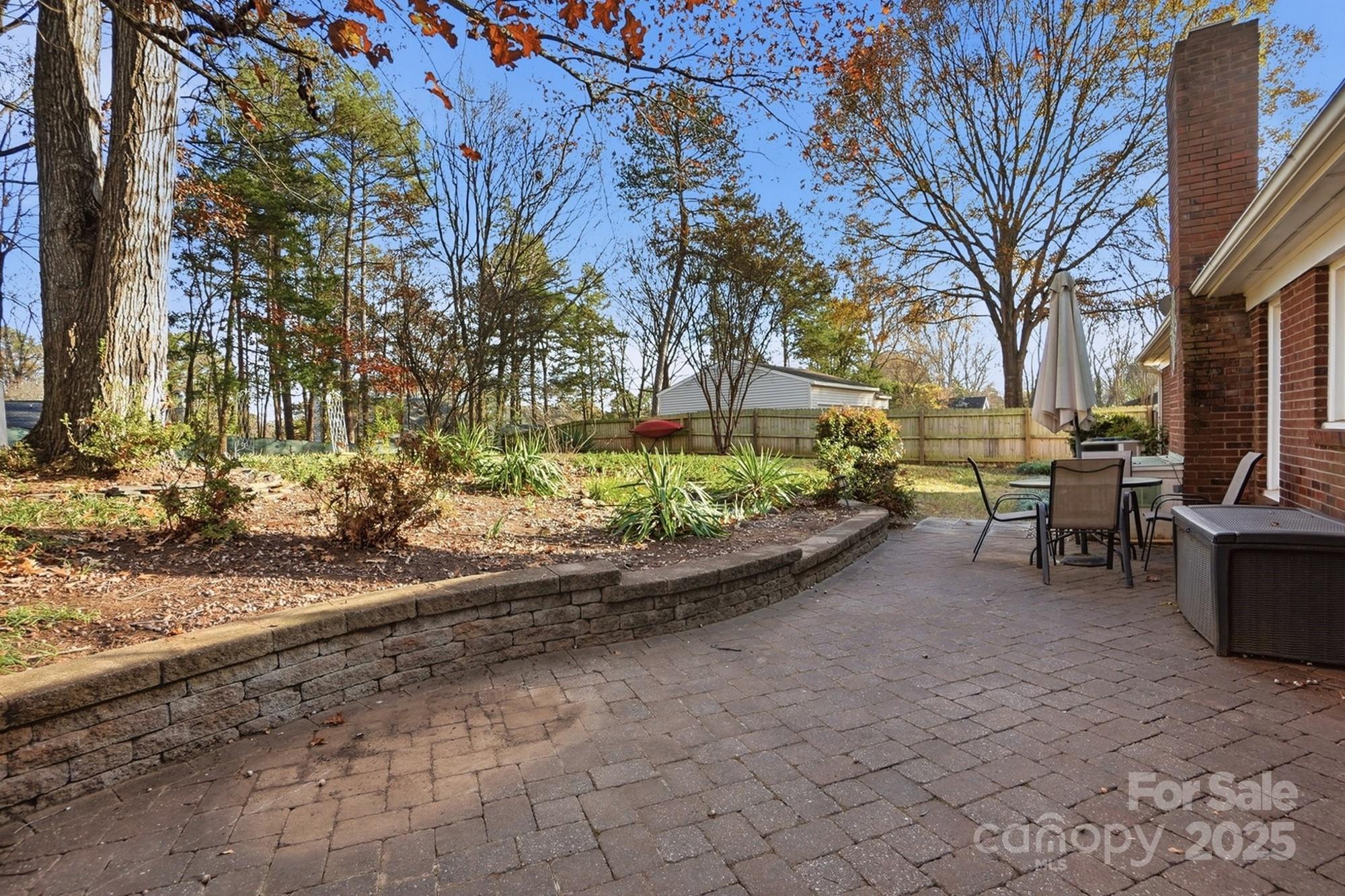 6309 Pineburr Road Charlotte, NC 28211 - Photo 24 of 46 a view of backyard with seating space and trees