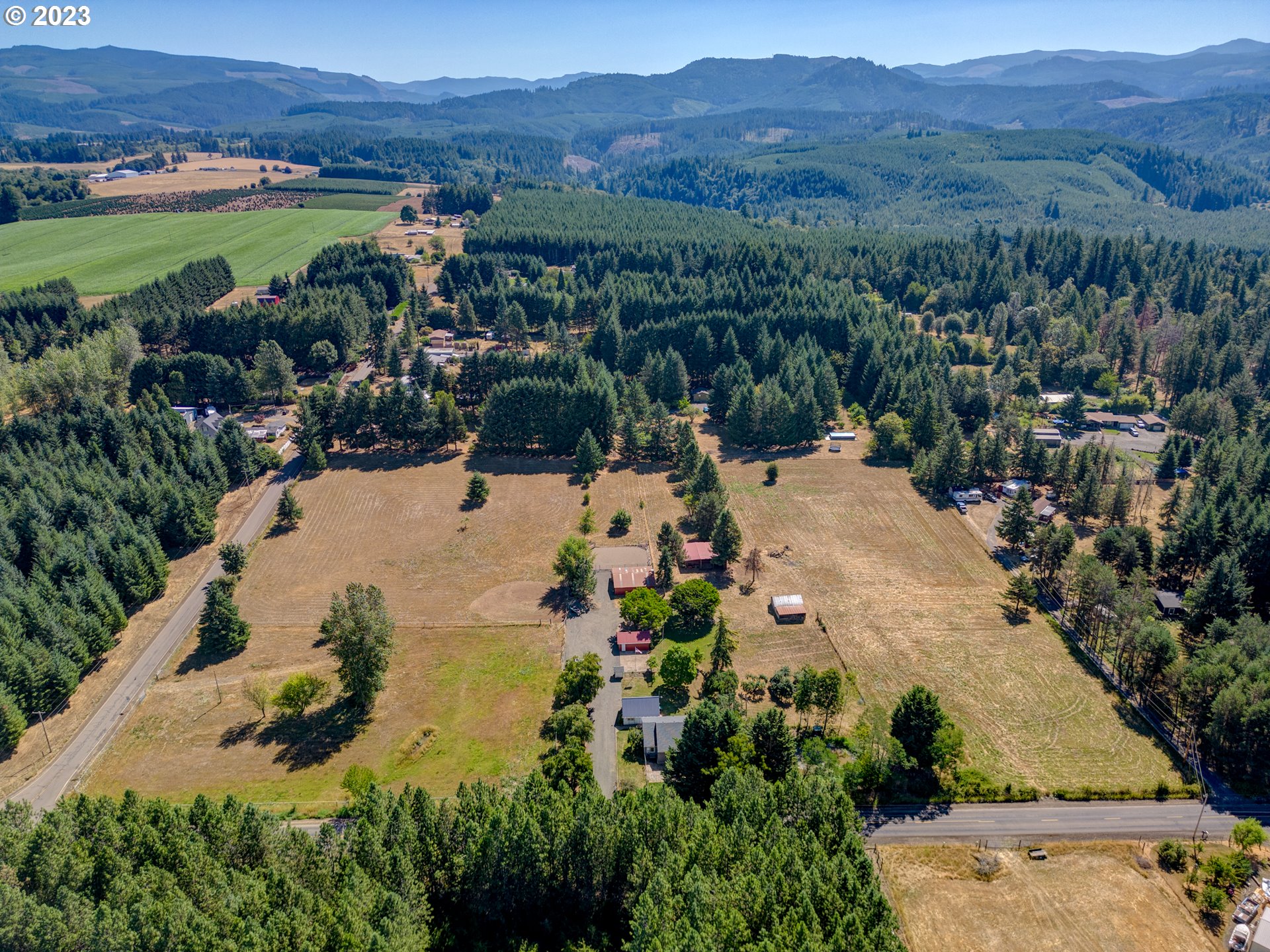 33955 Ford Mill Road Lebanon, OR 97355 - Photo 2 of 44 an aerial view of residential house with outdoor space