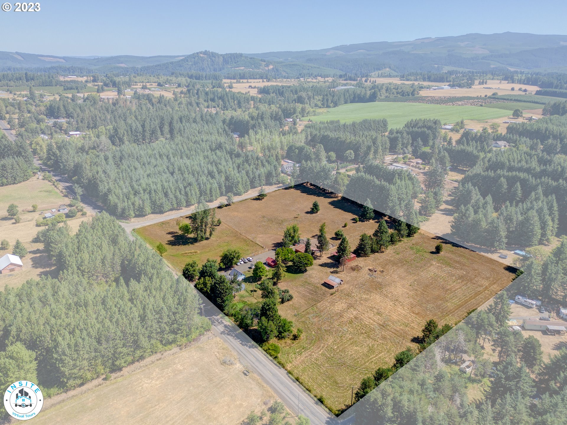 33955 Ford Mill Road Lebanon, OR 97355 - Photo 3 of 44 an aerial view of a house with a yard