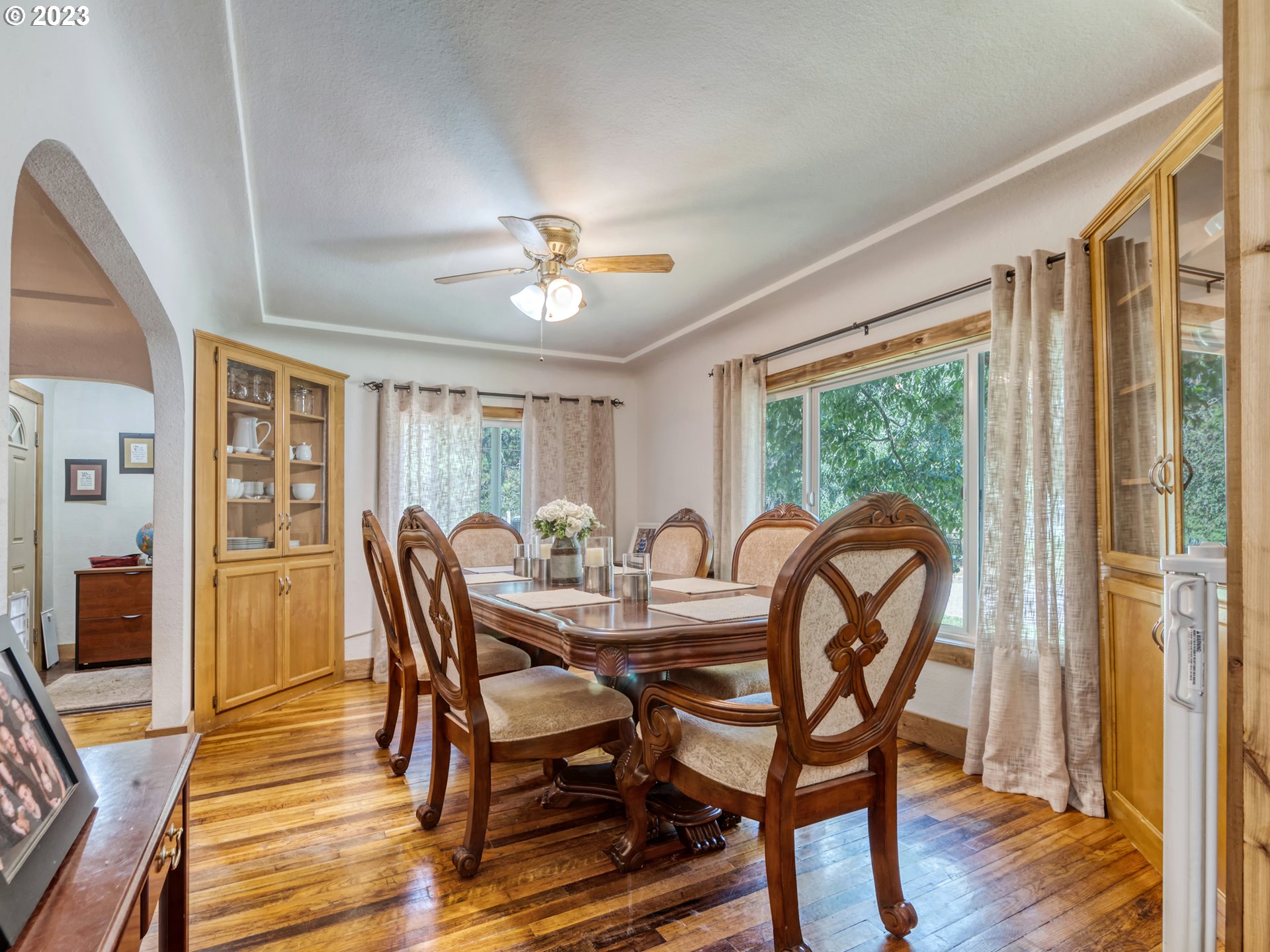 33955 Ford Mill Road Lebanon, OR 97355 - Photo 39 of 44 a view of a dining room with furniture window and wooden floor