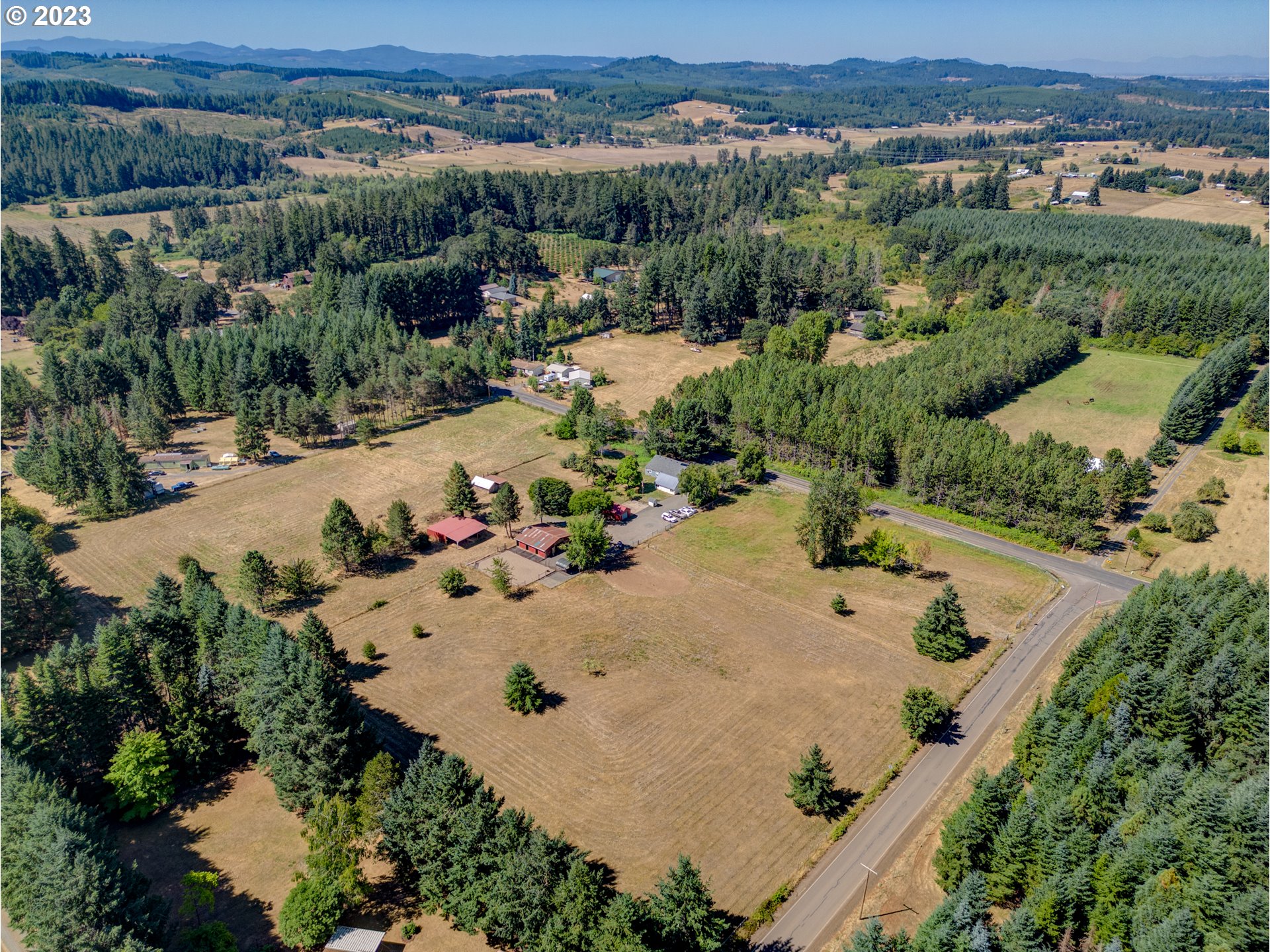 33955 Ford Mill Road Lebanon, OR 97355 - Photo 5 of 44 an aerial view of a house with yard