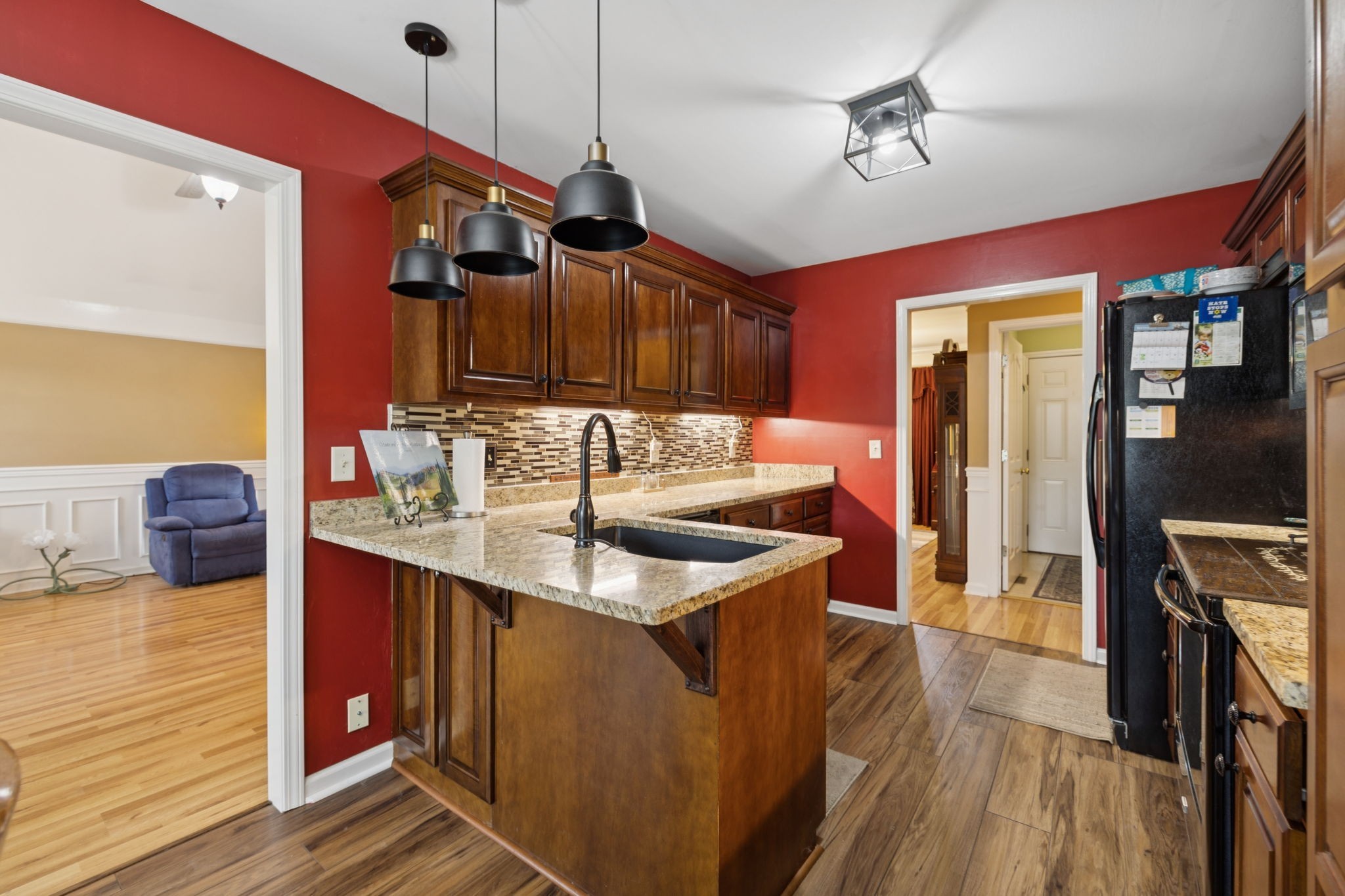 114 Falling Branch Court Murfreesboro, TN 37129 - Photo 18 of 69 a kitchen with stainless steel appliances granite countertop a sink and a refrigerator