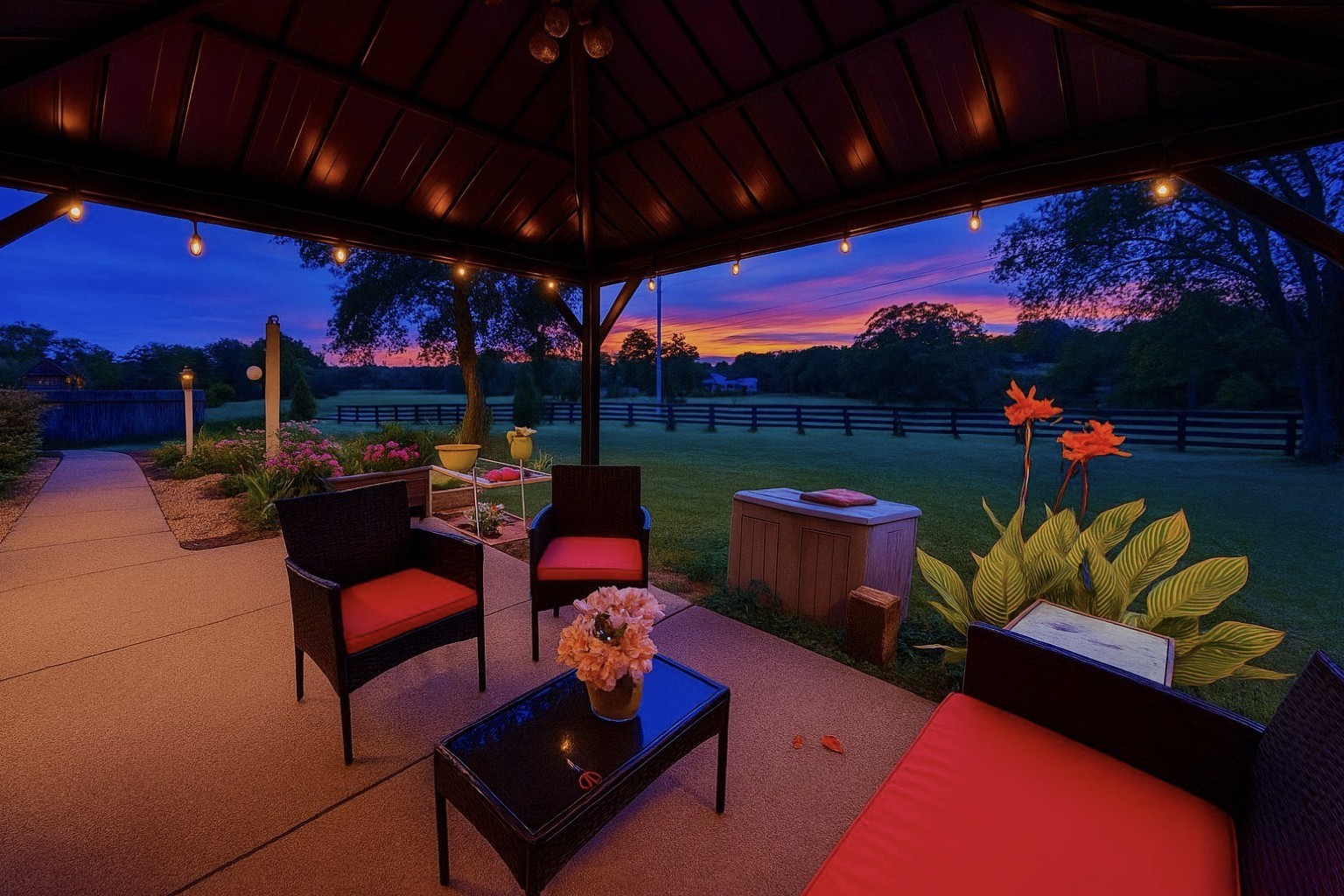 114 Falling Branch Court Murfreesboro, TN 37129 - Photo 54 of 69 a outdoor living space with furniture and a fireplace