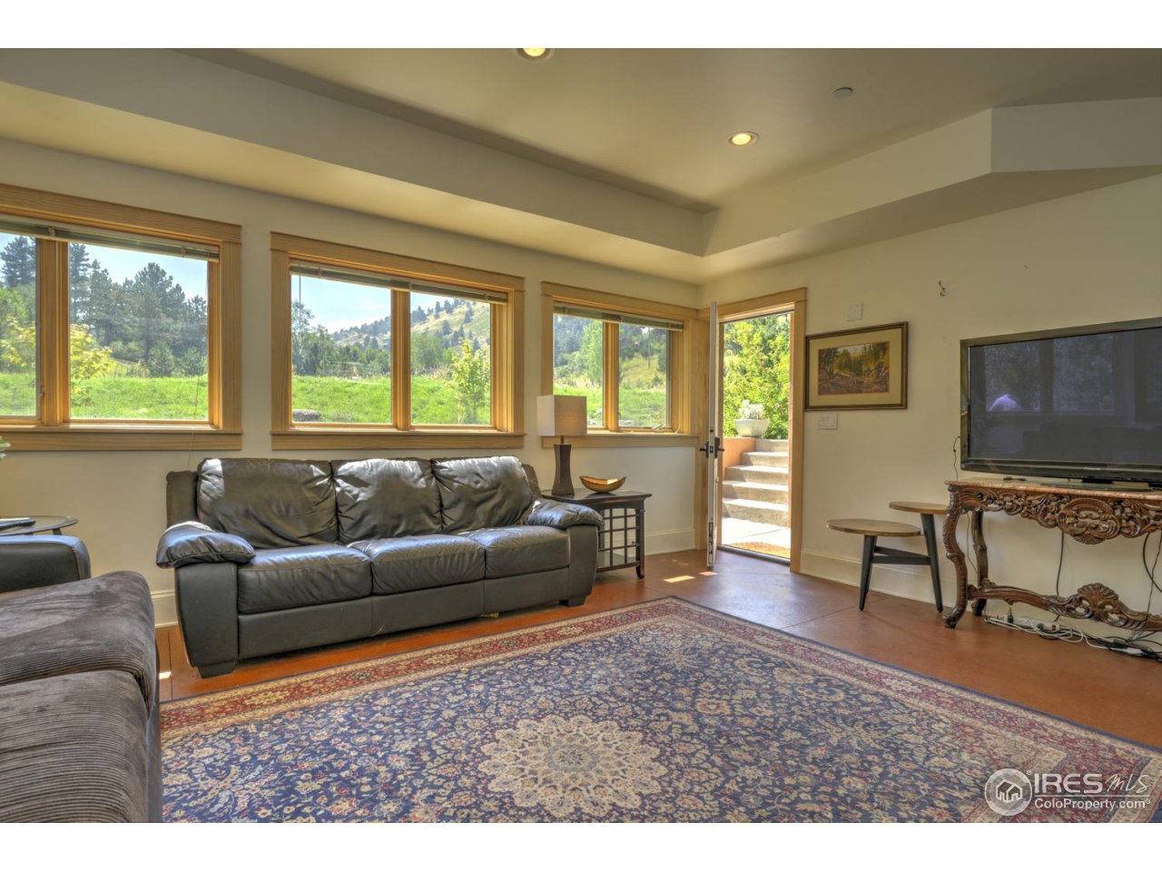 7010 Olde Stage Road Boulder, CO 80302 - Photo 28 of 31 a living room with furniture and a flat screen tv