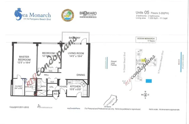$489,000 | 111 North Pompano Beach Boulevard, Unit 605, Pompano Beach, FL 33062
