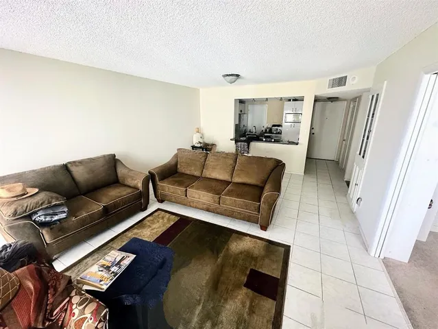 a view of a room with a window