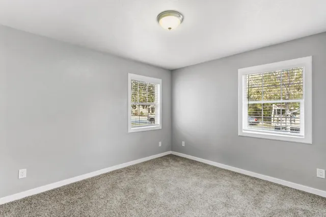 an empty room with a window