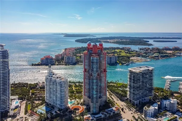 an aerial view of a city