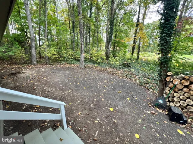 wooden floor in an empty room with a mirror