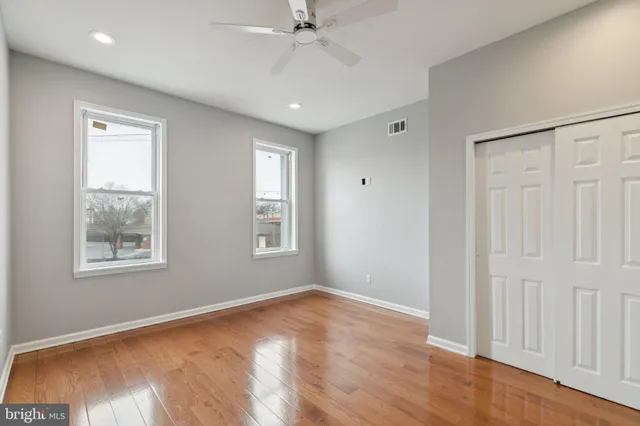 a bedroom with a bed and furniture