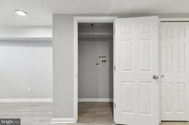 a view of a hallway with entryway