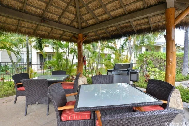 a outdoor space with furniture