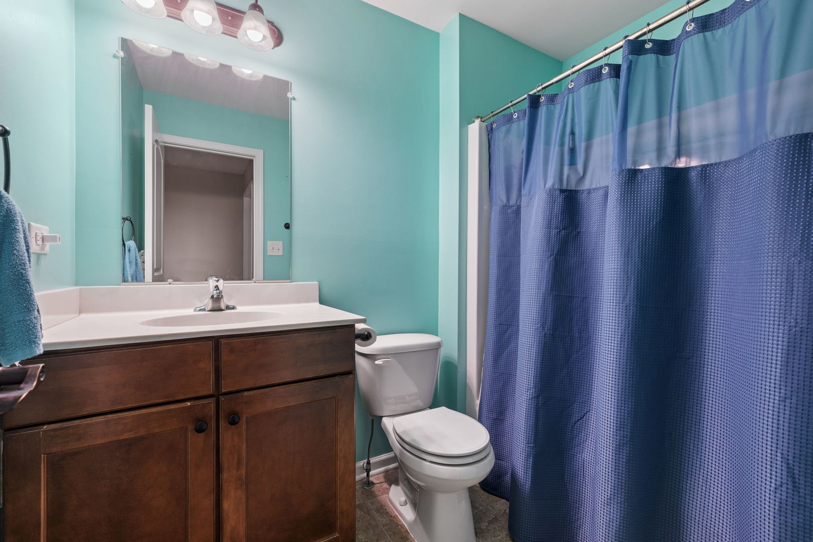 15826 Chippewa Lane Manhattan, IL 60442 - Photo 11 of 19 a bathroom with a sink a toilet and shower