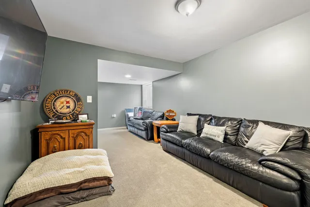 a view of a room with furniture