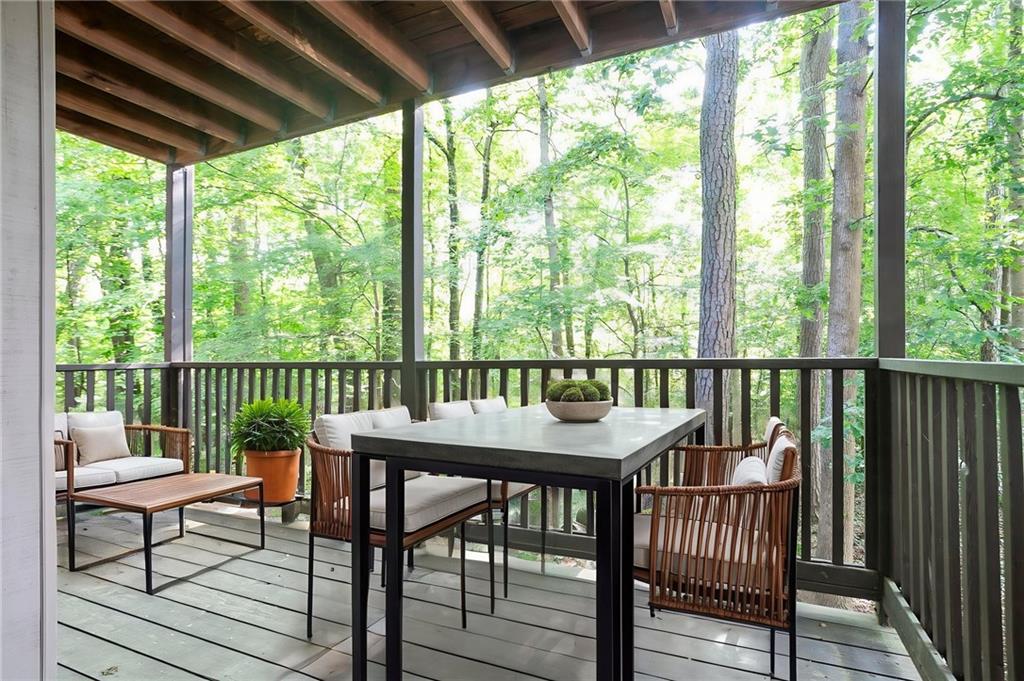 408 River Run Drive Sandy Springs, GA 30350 - Photo 25 of 34 a view of a two chairs and table in the deck