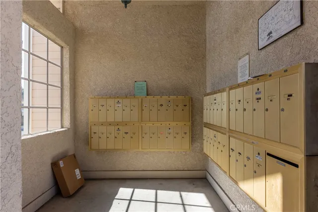 a view of walk in closet with window