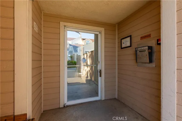 a view of elevator with hallway