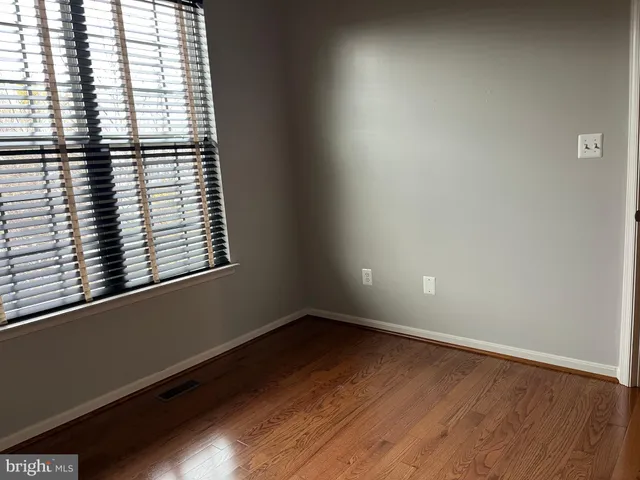 a view of a room with a window