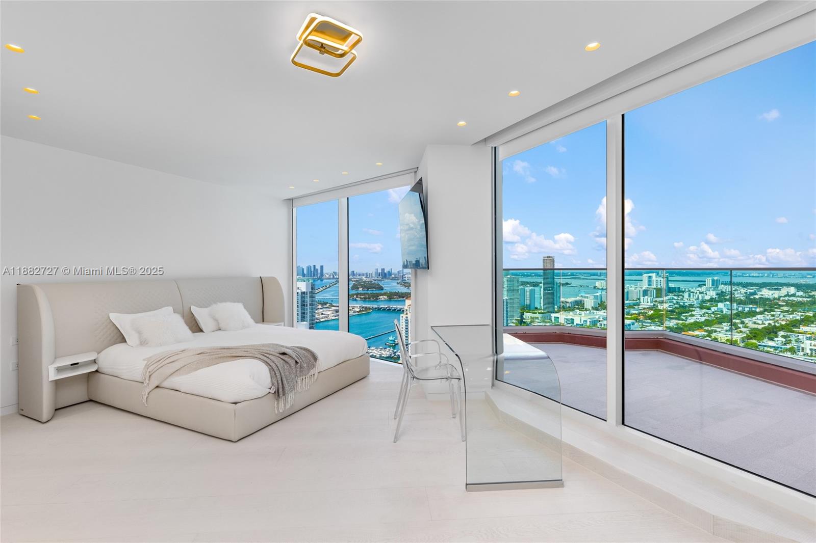 300 South Pointe Drive, Unit PH5 Miami Beach, FL 33139 - Photo 43 of 52 a spacious bedroom with a bed and a large window