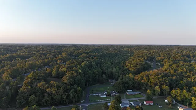 an aerial view of multiple house