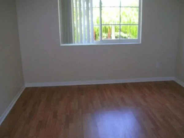 an empty room with a window