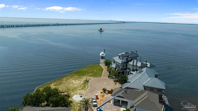 a view of a lake from a balcony