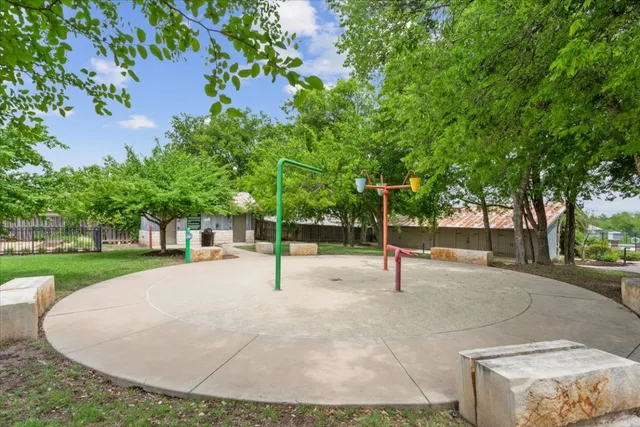 a park view with a outdoor space