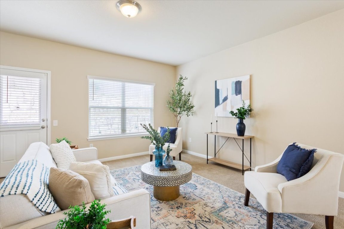 1504 Maier Drive Pflugerville, TX 78660 - Photo 8 of 31 a living room with furniture and a potted plant
