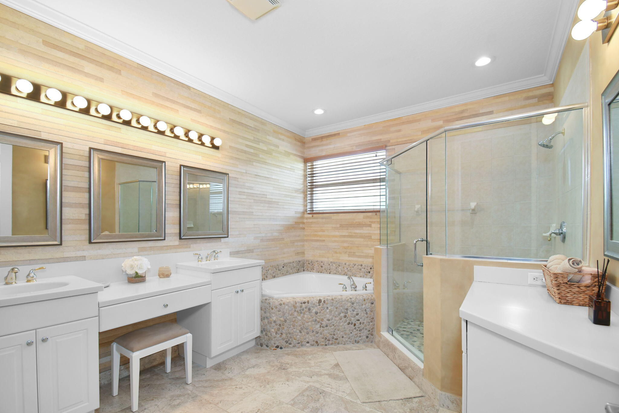 254 Southwest Walking Path Stuart, FL 34997 - Photo 23 of 31 a bathroom with a double vanity sink mirror and bathtub