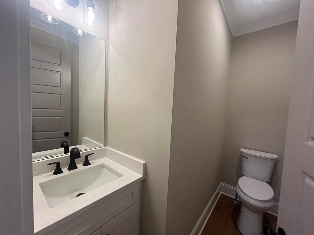2200 Upper Burris Road Ball Ground, GA 30107 - Photo 30 of 79 a bathroom with a sink a toilet and mirror