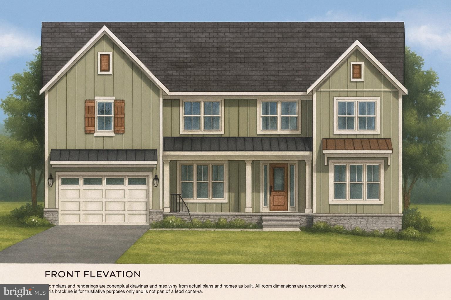 a view of a yard in front of a house with a large windows