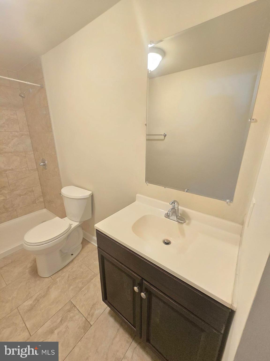 317 North Avenue East, Unit 112 Baltimore, MD 21202 - Photo 8 of 11 a bathroom with a sink a toilet and a mirror