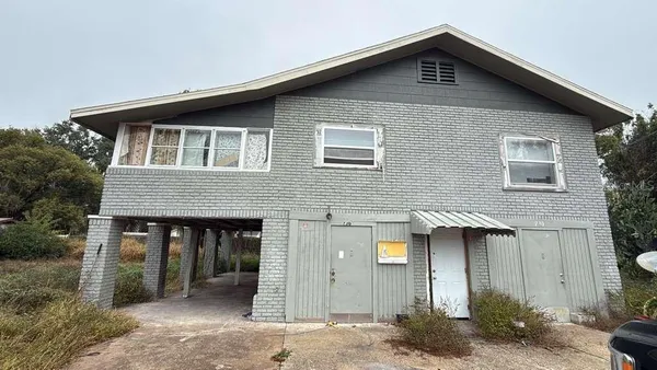 a front view of a house
