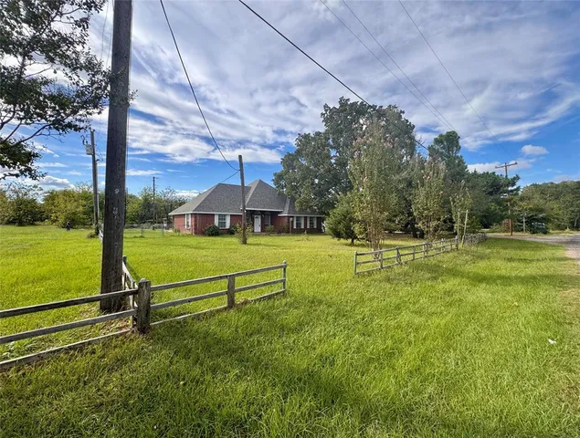 a view of backyard with a tree