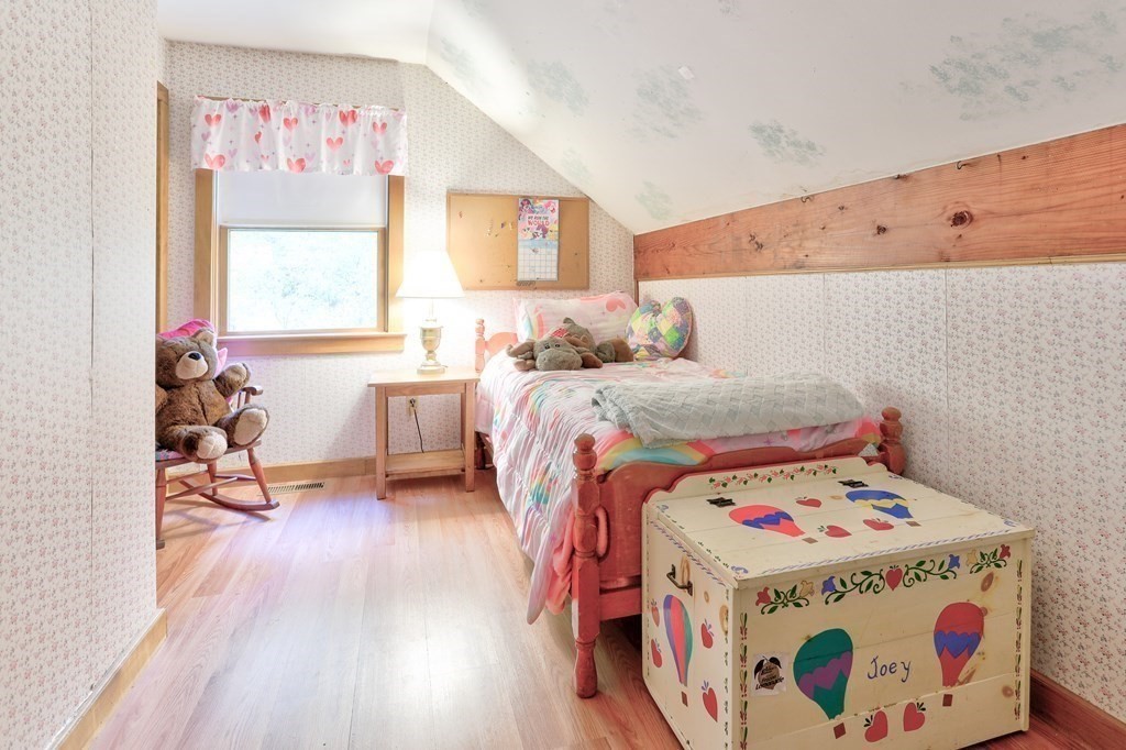 291 Mountain Road Gill, MA 01354 - Photo 26 of 35 a bedroom with a bed and a table in it