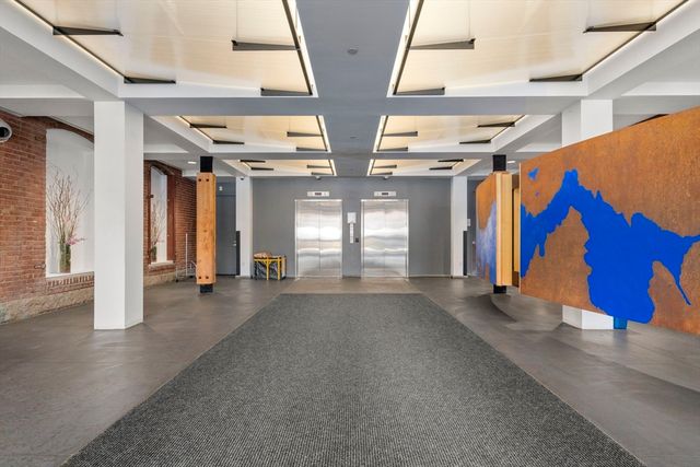 a view of an entrance door of the building