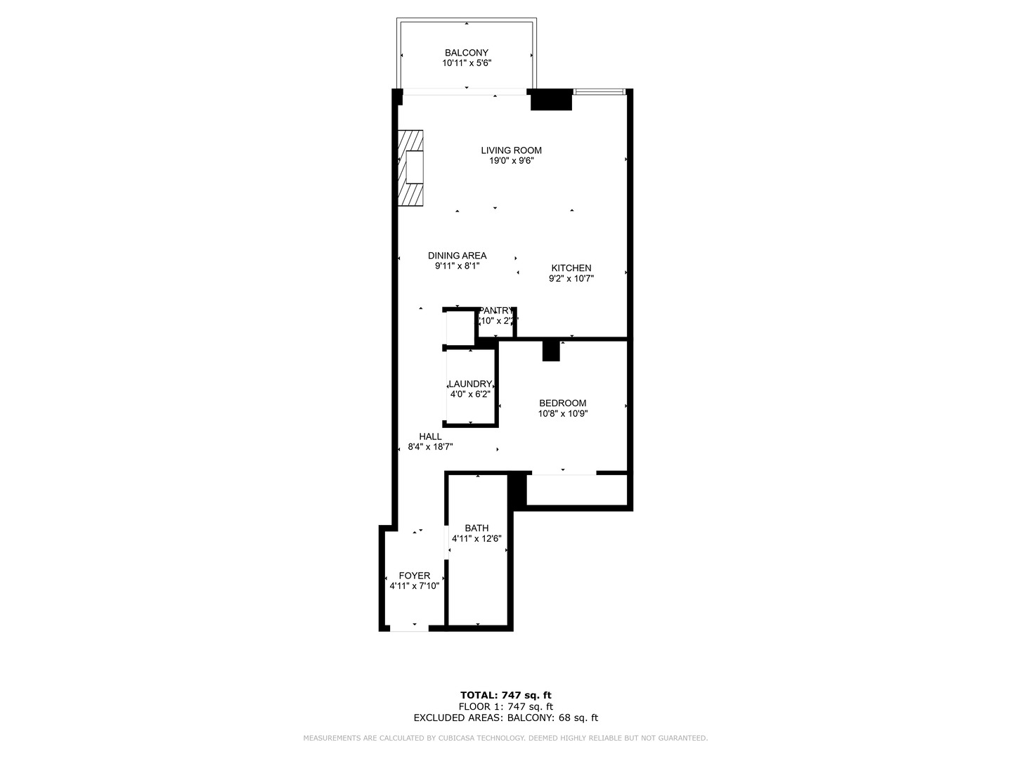 933 West Van Buren Street, Unit 824 Chicago, IL 60607 - Photo 18 of 18 a picture of a floor plan