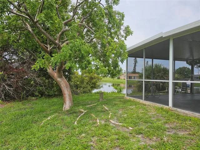a view of a backyard with a garden