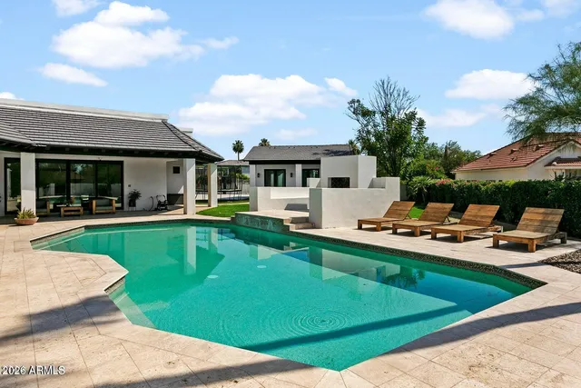 a view of a house with a patio
