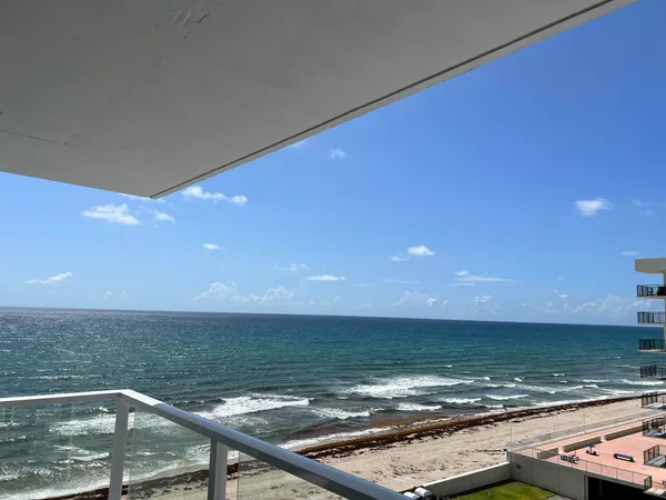 a view of a ocean from a balcony