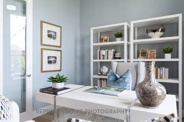 a view of a entryway with wooden floor